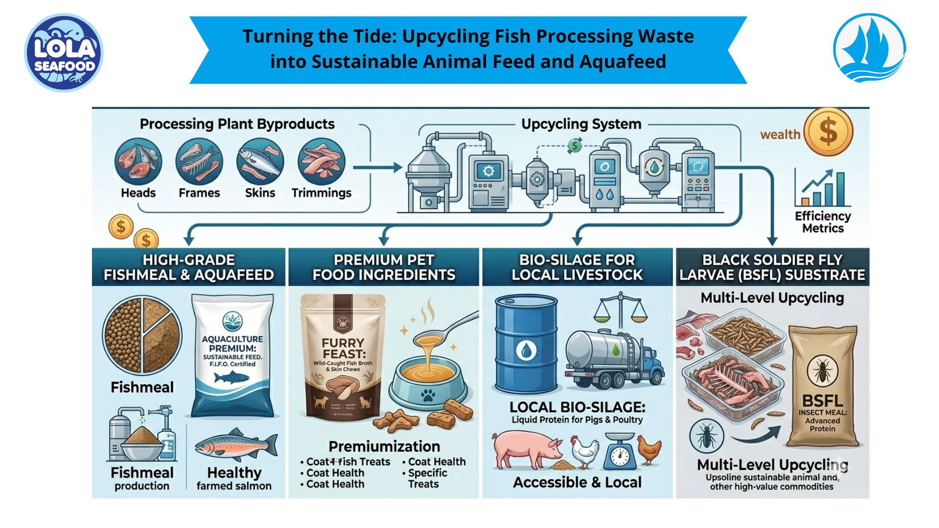 Turning the Tide: Upcycling Fish Processing Waste into Sustainable Animal Feed and Aquafeed